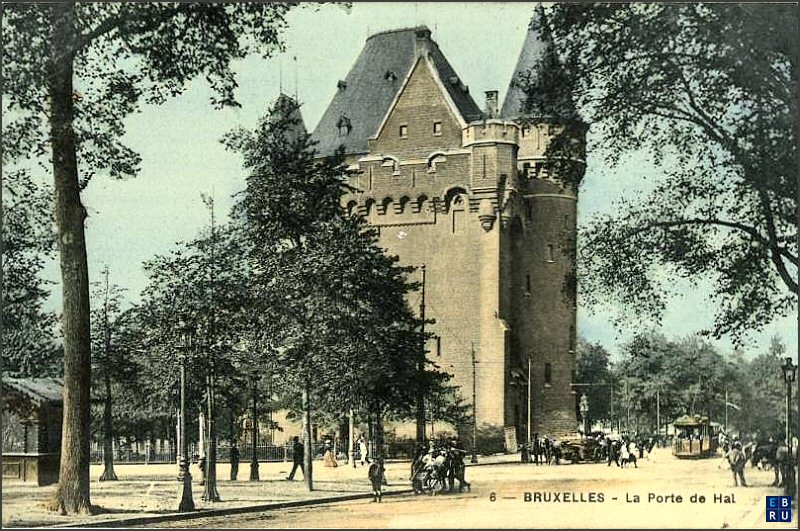 Le boulevard de Waterloo et la porte de Hal d'antan - 1000 Bruxelles - Pentagone